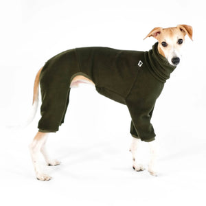 KARMA HUND - Whippet Overall Polar Fleece Olive