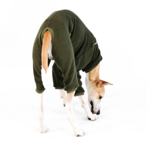 KARMA HUND - Whippet Overall Polar Fleece Olive