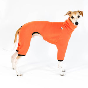 KARMA HUND - Whippet Overall Polar Fleece Orange