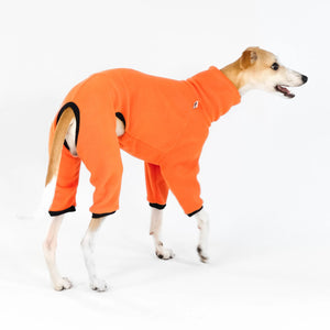 KARMA HUND - Whippet Overall Polar Fleece Orange