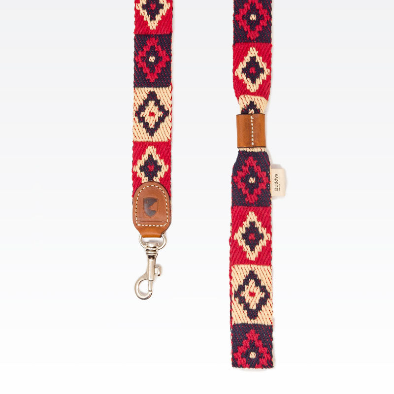 Buddys Dogwear - Hundeleine Peruvian Indian Red