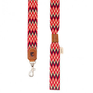 <transcy>Dog leash Peruvian Red</transcy>