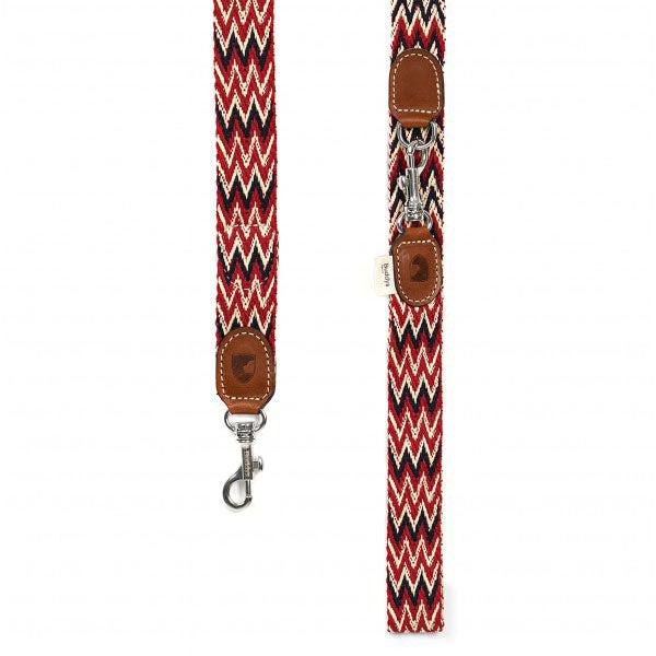 <transcy>Dog leash Peruvian Red 2m adjustable</transcy>