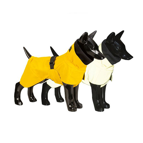 PAIKKA - Vollreflektierender Hunderegenmantel Gelb