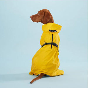 PAIKKA - Vollreflektierender Hunderegenmantel Gelb